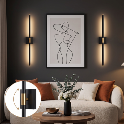 Cordless Rechargeable Wall Lamp — Dimmable LED with Remote, Set of 2