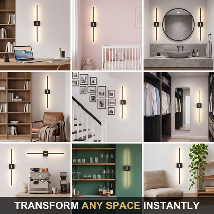 Cordless Rechargeable Wall Lamp — Dimmable LED with Remote, Set of 2