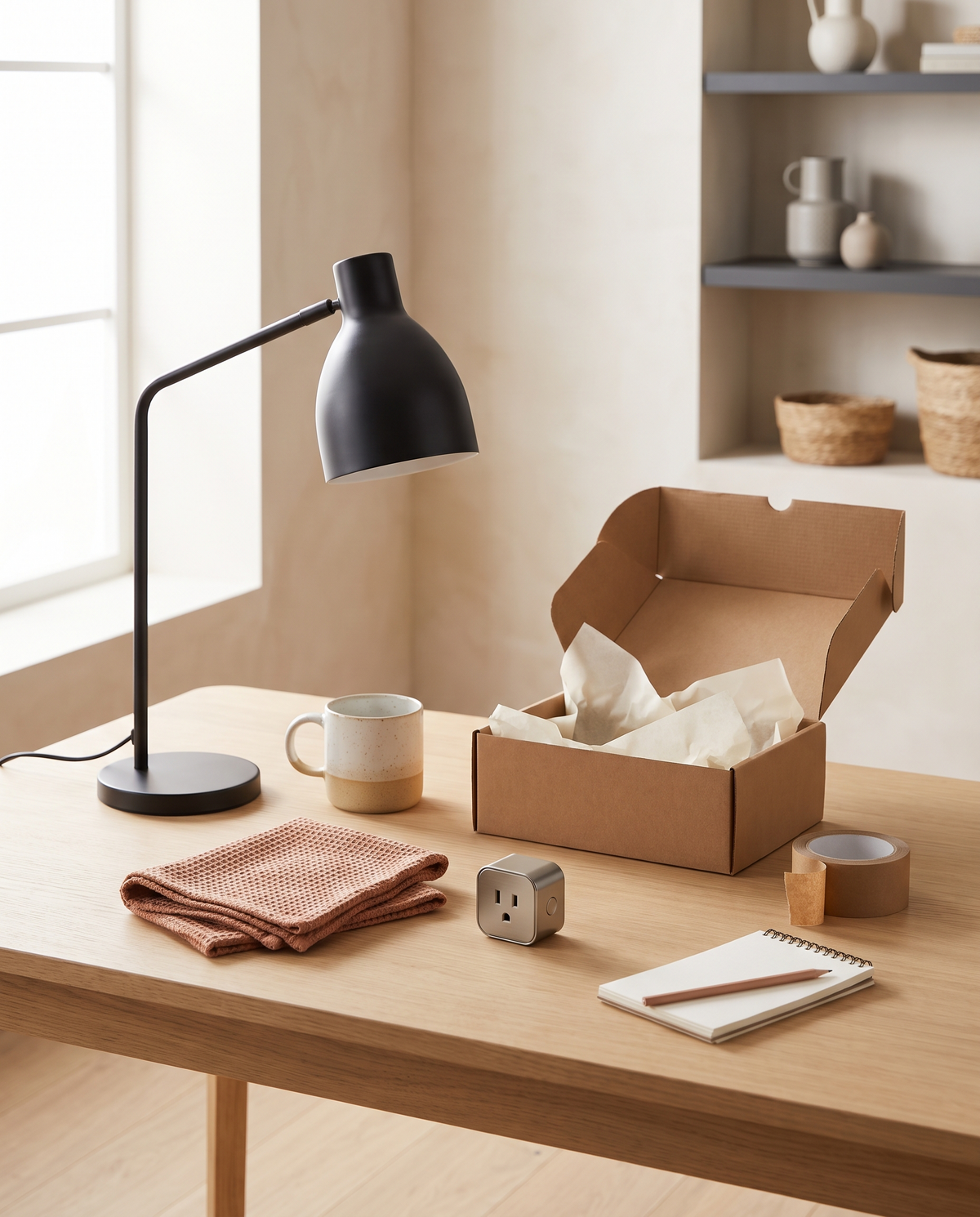Why Kivora Home - curated quality home essentials arranged on a warm neutral surface
